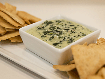 cracker dip and crackers on plate