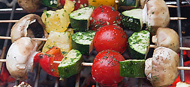 Grilled vegetable skewers picture