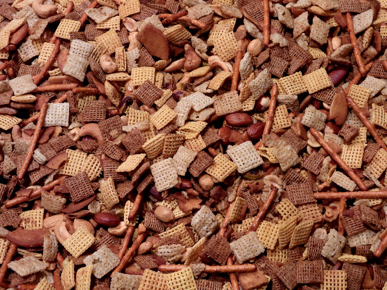 Chexmix with pretzils picture