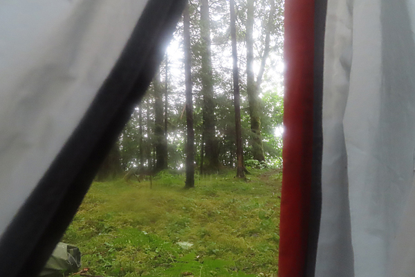 Sebree island tent Glacier Bay National Park