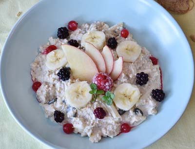 cereal with fruit art