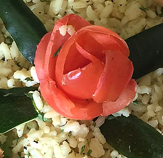 tomato rose garnish picture