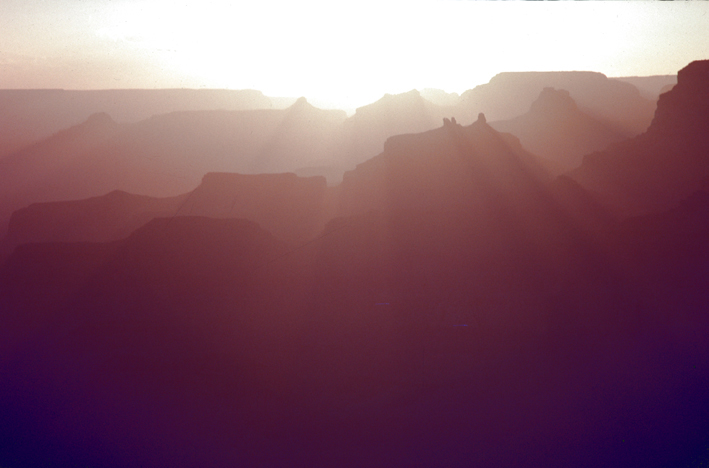 sunset over canyon 