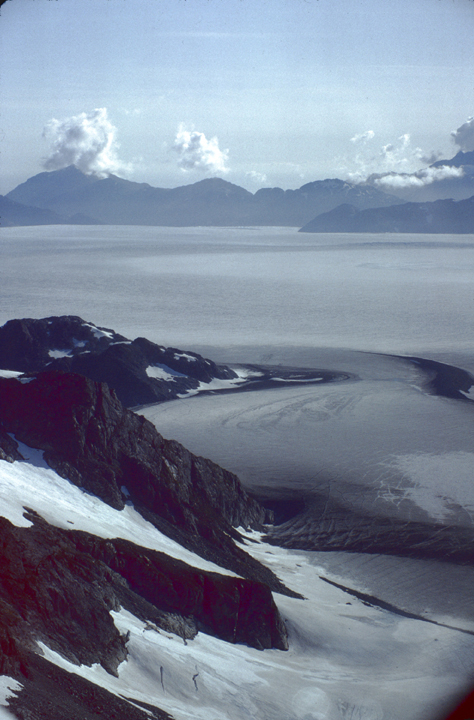 icefield aerial in alaska