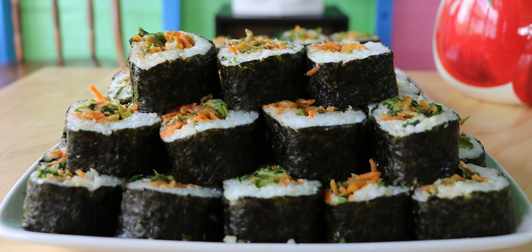 vegan sushi platter